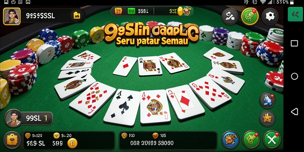 Tampilan gameplay seru dari 99SL yang menggambarkan keseruan Gaple.