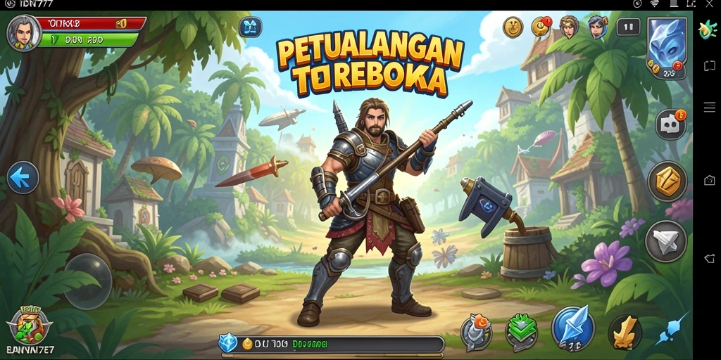 Screenshot gameplay IDN777 yang menampilkan dunia Open World yang luas.