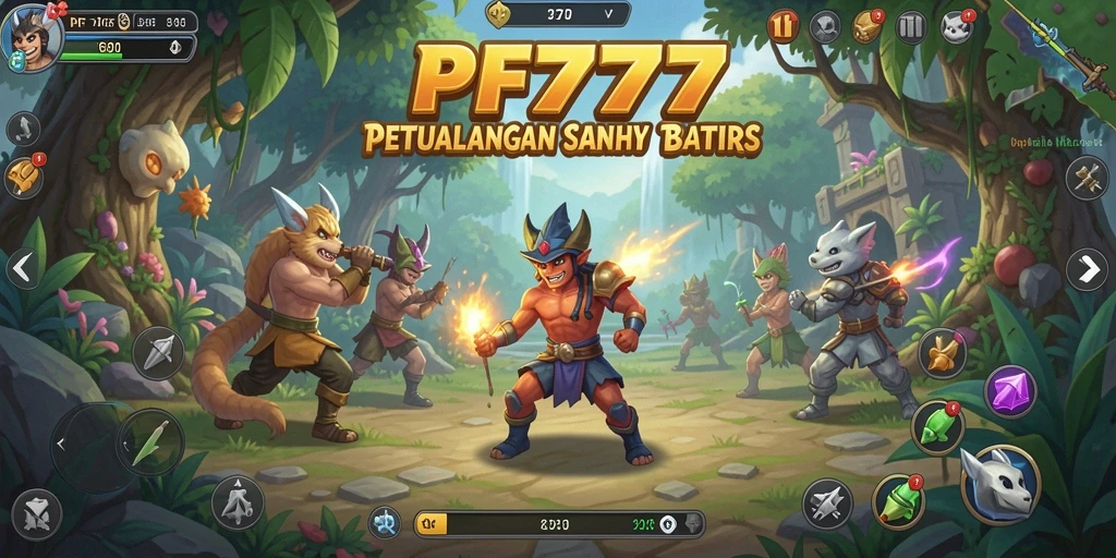 Screenshot utama PF777 menunjukkan petualangan seru di dunia yang misterius.