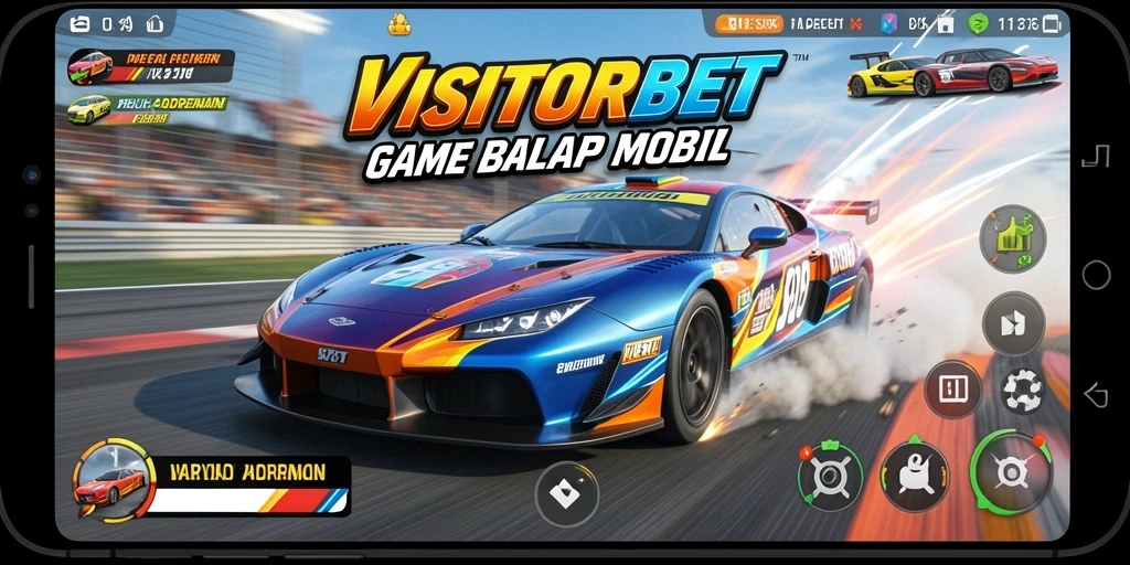 Tampilan gameplay Racing yang mendebarkan dalam VISITORBET.